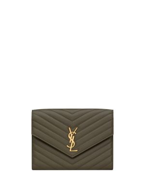 Saint Laurent Cassandre matelassé leather clutch bag