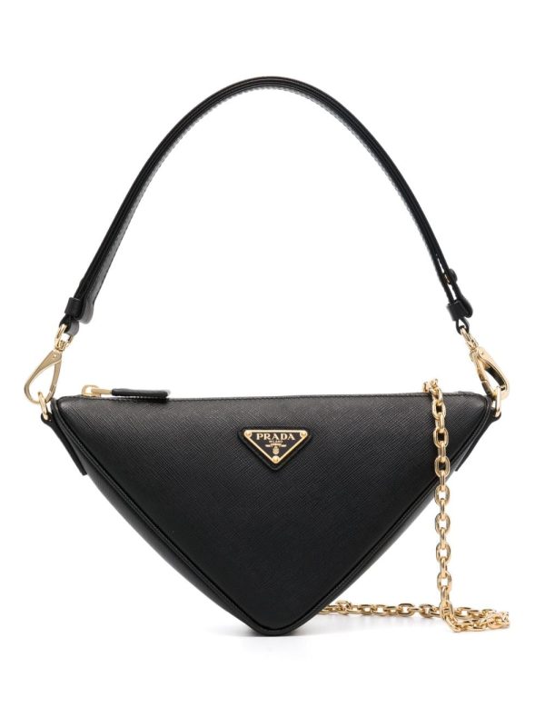 Prada Triangle leather shoulder bag