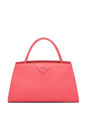 Prada trapeze logo plaque tote bag