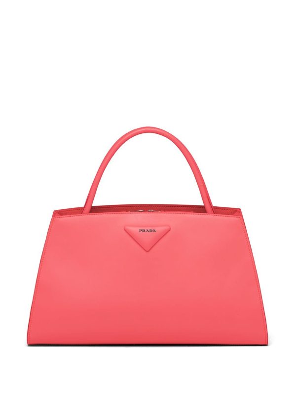 Prada trapeze logo plaque tote bag