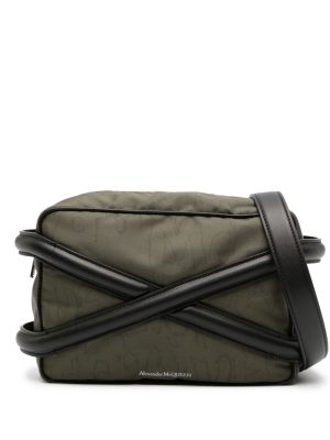 Alexander McQueen panelled-leather gabardine bag