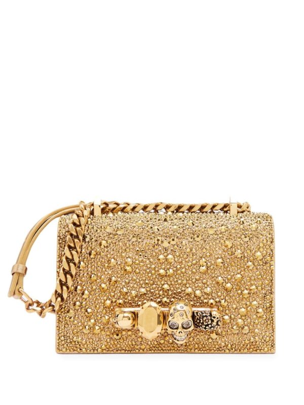 Alexander McQueen crystal-embellished crossbody bag