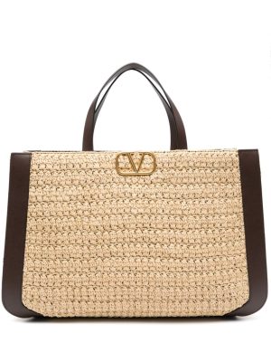 Valentino Garavani VLogo Signature raffia tote bag