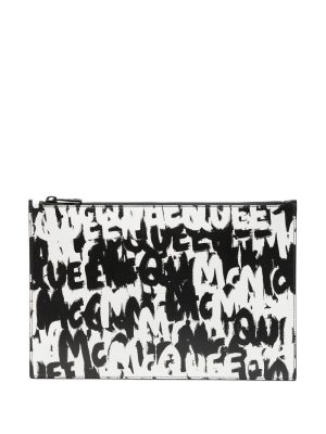 Alexander McQueen Graffiti all-over print clutch