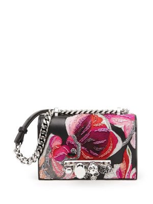 Alexander McQueen Mini Jewelled Solarised Orchid bag