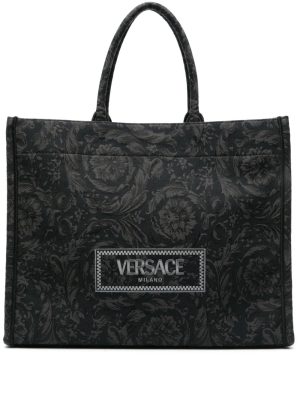 Versace Barocco Athena jacquard canvas tote bag