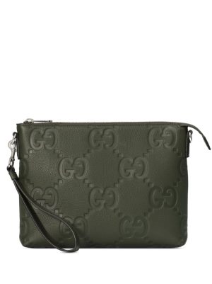 Gucci Jumbo GG leather messenger bag