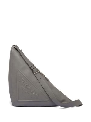 Prada Triangle leather messenger bag