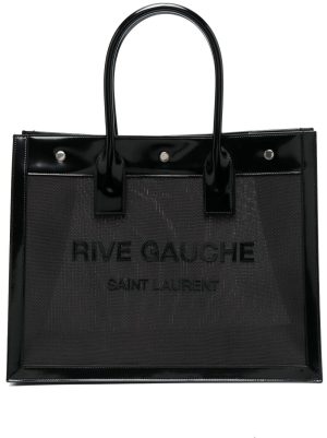 Saint Laurent Rive Gauche patent-finish tote bag