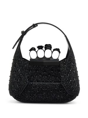 Alexander McQueen mini crystal-embellished crossbody bag