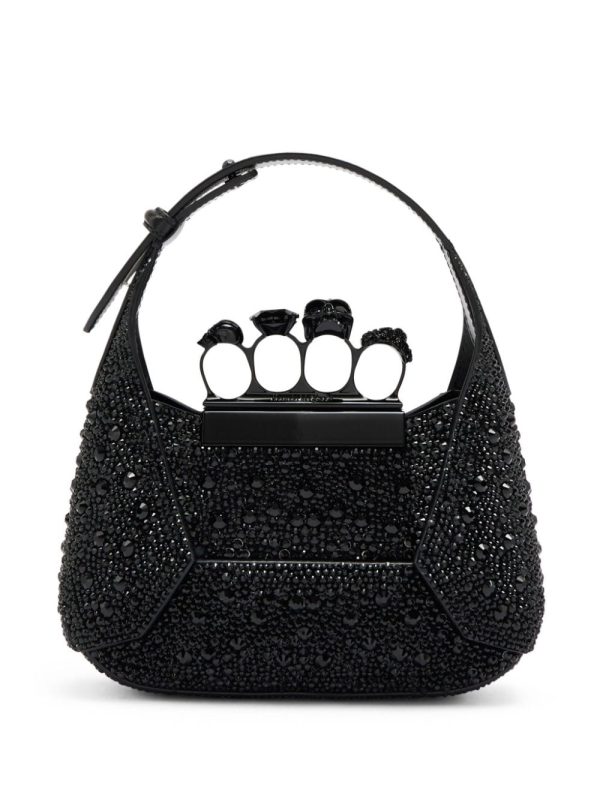 Alexander McQueen mini crystal-embellished crossbody bag