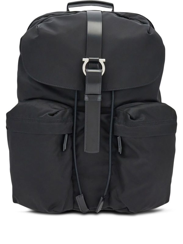 Ferragamo Gancini-buckle technical backpack