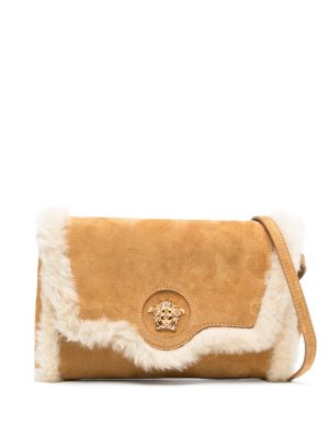 Versace La Medusa suede shoulder bag