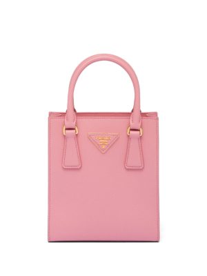 Prada triangle-logo Saffiano leather tote bag
