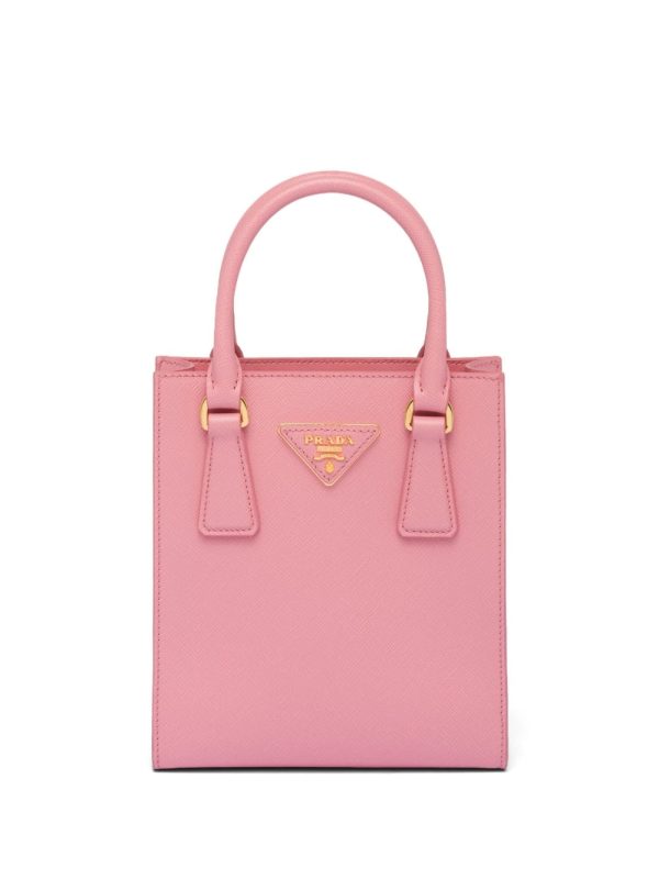 Prada triangle-logo Saffiano leather tote bag