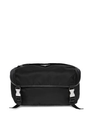 Prada logo plaque shoulder bag