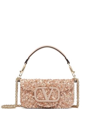 Valentino Garavani VLogo Signature sequin-embellished mini bag