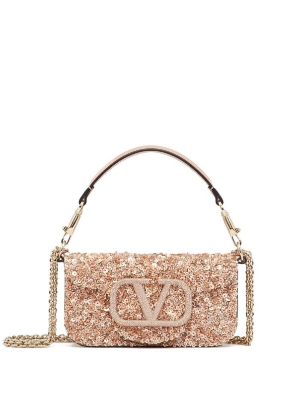Valentino Garavani VLogo Signature sequin-embellished mini bag