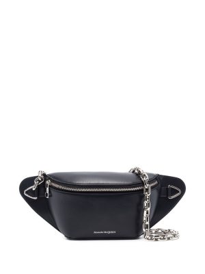 Alexander McQueen logo-embossed leather belt bag