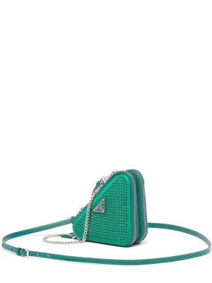 Prada crystal-embellished mini pouch