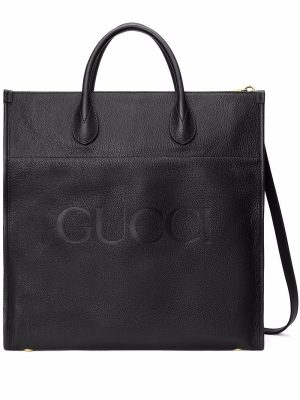 Gucci debossed-logo tote bag