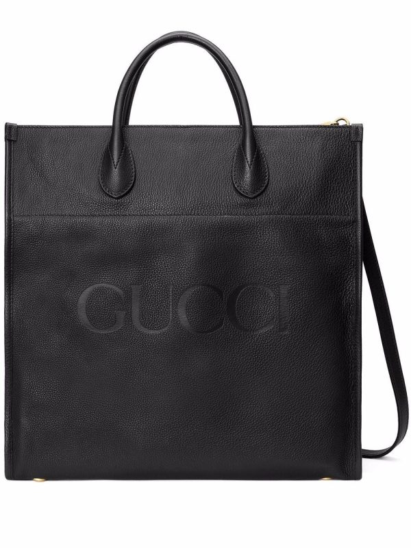 Gucci debossed-logo tote bag