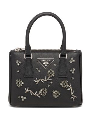 Prada Galleria crystal-embellished mini bag