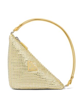 Prada Triangle crystal-embellished mini bag