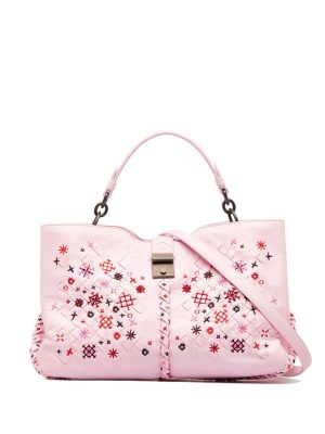 Bottega Veneta   Napoli Intrecciato Meadow Flower handbag