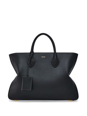 Ferragamo logo-print leather tote bag