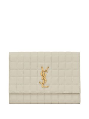 Saint Laurent Cassandre quilted leather clutch bag