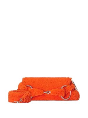 Gucci medium Horsebit Chain shearling shoulder bag