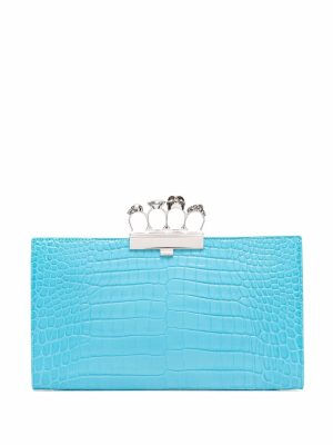 Alexander McQueen Skull Four Ring clutch bag