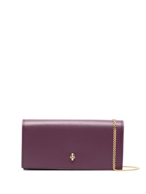 Alexander McQueen Skull leather wallet-on-chain