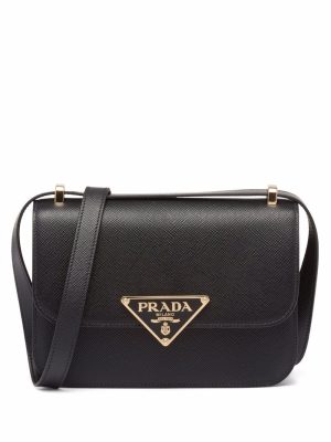 Prada triangle logo-plaque crossbody bag