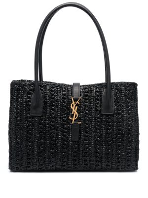 Saint Laurent Panier raffia tote bag