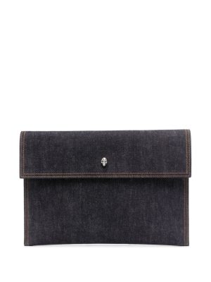 Alexander McQueen denim clutch bag