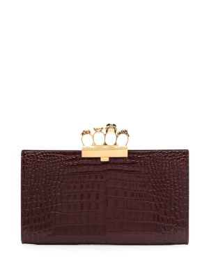 Alexander McQueen The Knuckle embossed clutch bag