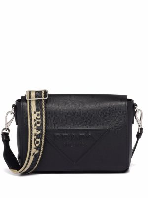 Prada logo-embossed Saffiano leather bag