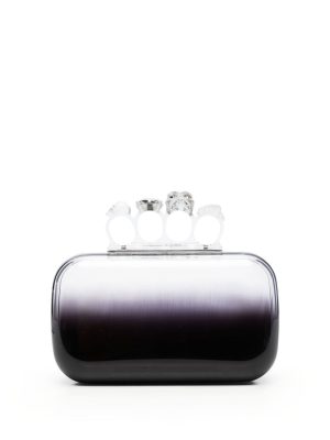 Alexander McQueen Skull Four Ring clutch bag