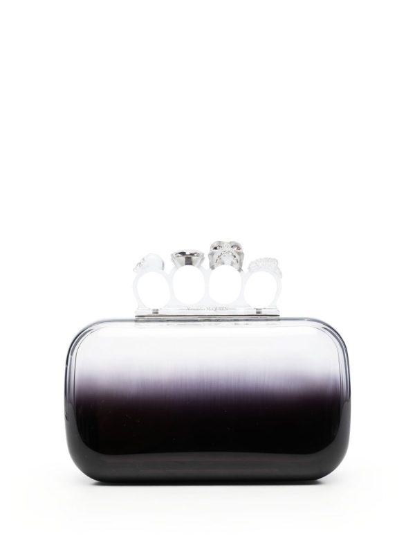 Alexander McQueen Skull Four Ring clutch bag