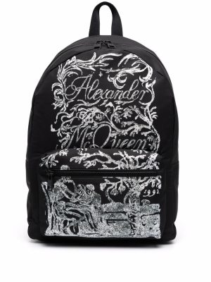 Alexander McQueen abstract-print backpack