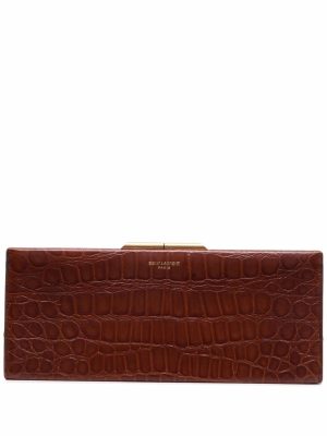 Saint Laurent crocodile-effect clutch bag