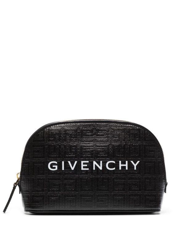 Givenchy logo-print embossed clutch