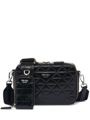 Prada Brique logo-print leather shoulder bag