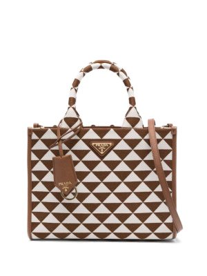 Prada small Symbole jacquard tote bag