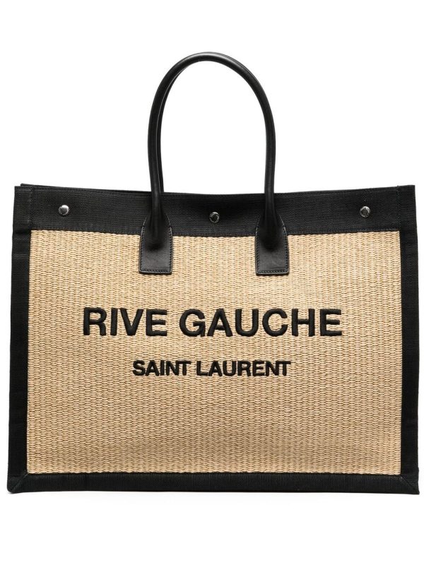 Saint Laurent Rive Gauche straw tote bag
