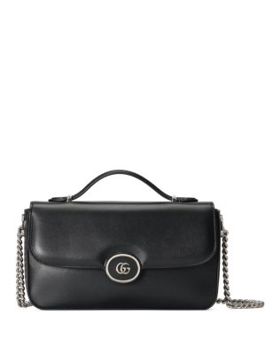 Gucci foldover-top leather shoulder bag