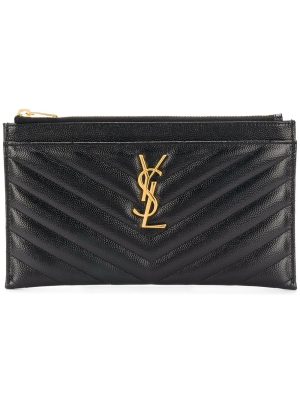 Saint Laurent Monogram matelassé quilted clutch