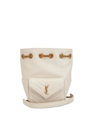 Saint Laurent quilted leather bucket bag